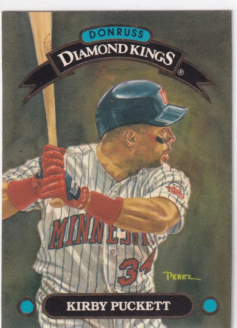 1992 DONRUSS #DK-4 KIRBY PUCKETT DIAMOND KING- MINNESOTA TWINS - Baseball Card Single