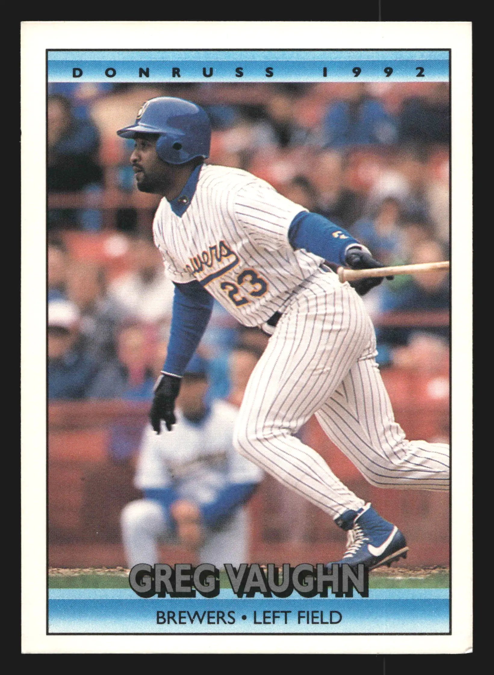 1992 Donruss Greg Vaughn #224 Milwaukee Brewers - Baseball Card Single