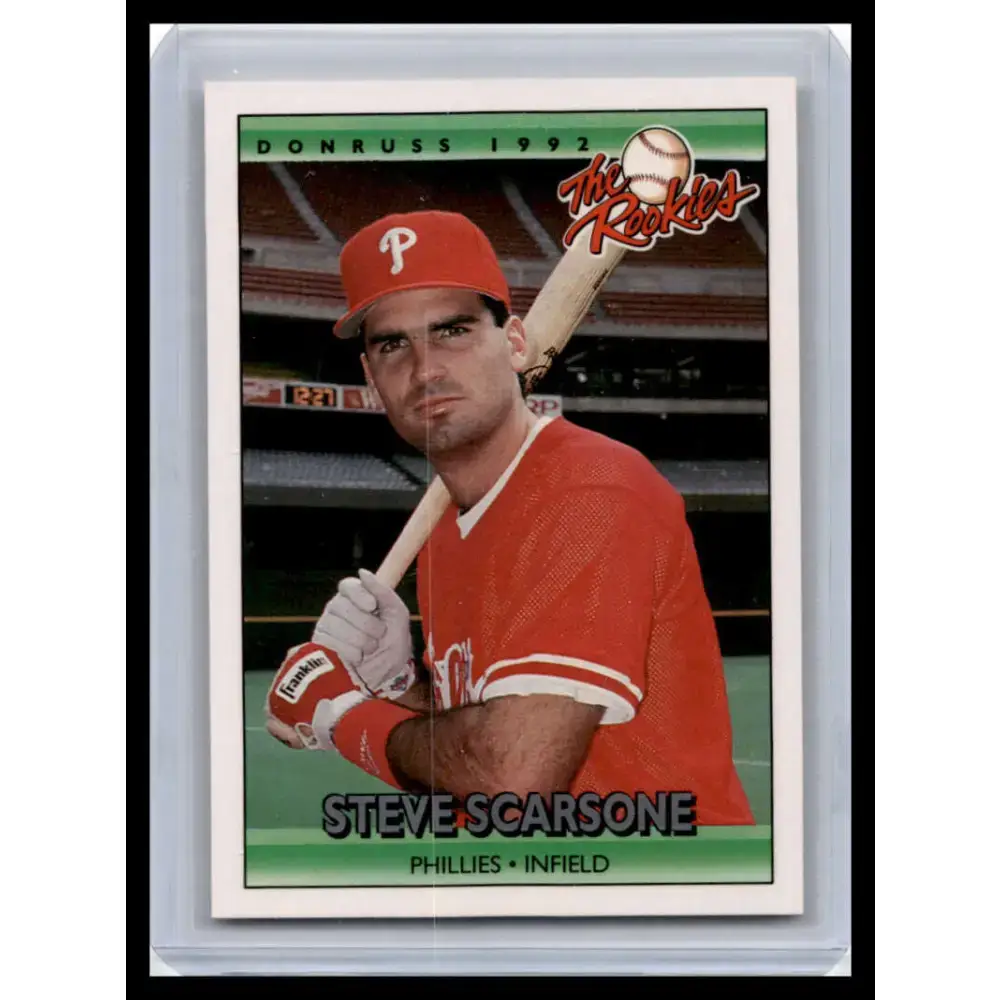 1992 Donruss The Rookies #108 Steve Scarsone NM-MT Philadelphia Phillies Baseball Card - Baseball Card Single