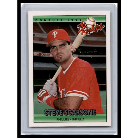 1992 Donruss The Rookies #108 Steve Scarsone NM-MT Philadelphia Phillies Baseball Card - Baseball Card Single