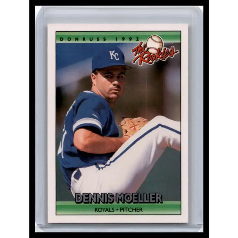 1992 Donruss The Rookies #82 Dennis Moeller NM-MT Kansas City Royals Baseball Card - Baseball Card Single