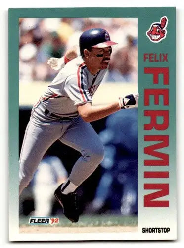 Felix Fermin Cleveland Indians baseball card from 1992 Fleer #109 NM Nea ID:56081
