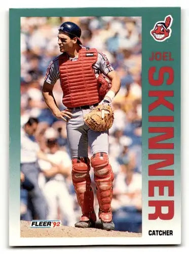 Joel Skinner Cleveland baseball card from 1992 Fleer #123 featuring Joel Skinner