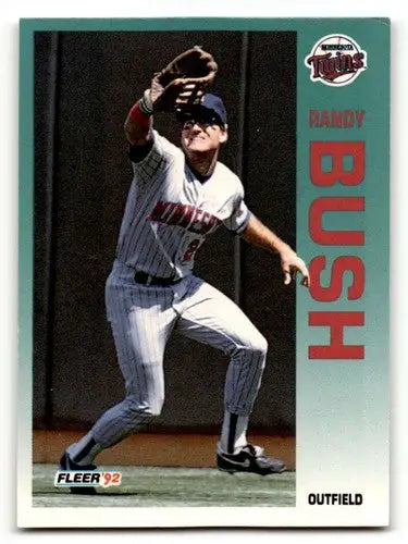 1992 Fleer #198 Randy Bush Minnesota Twins Baseball Cards EX/NM ID:56069 - Baseball Card Single