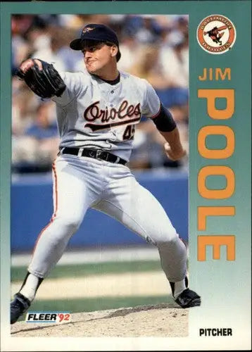 Jim Poole baseball card from 1992 Fleer #23 with original gloss, NM-MT condition