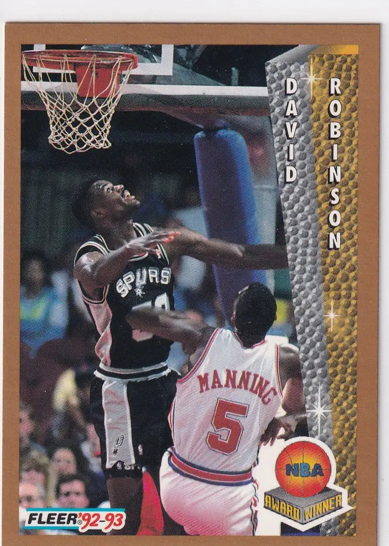 1992 FLEER #248 DAVID ROBINSON AWARD WINNER- SAN ANTONIO SPURS - Basketball Card Single