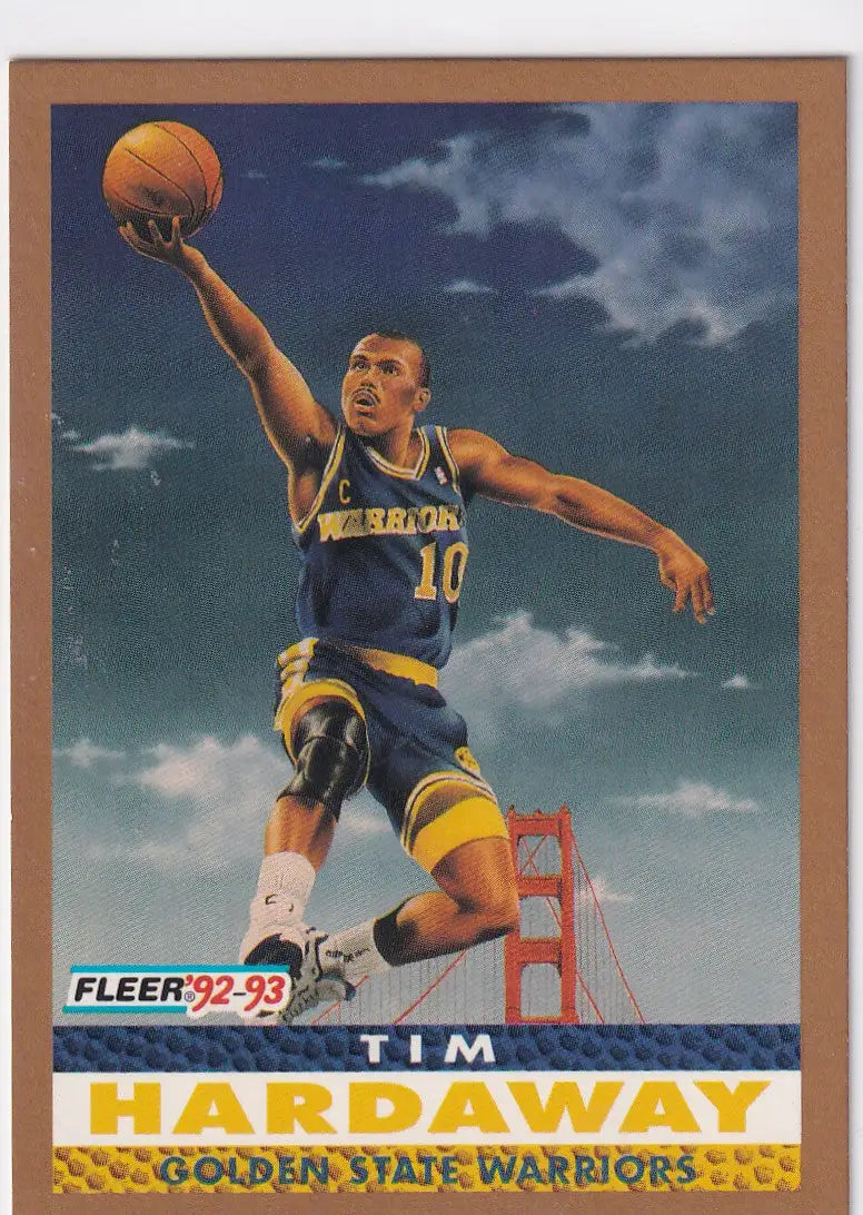 1992 FLEER #251 TIM HARDAWAY BAY AREAS BEST- GOLDEN STATE WARRIORS - Basketball Card Single