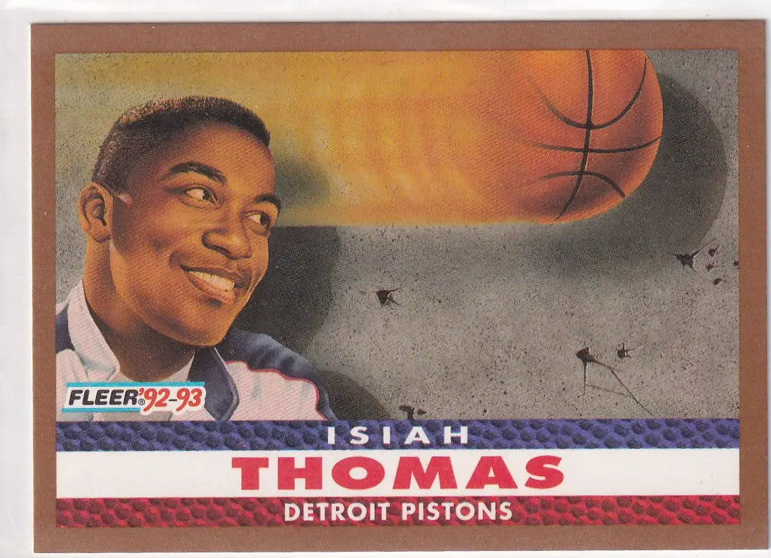 1992 FLEER #255 ISIAH THOMAS QUICKNESS- DETROIT PISTONS - Basketball Card Single