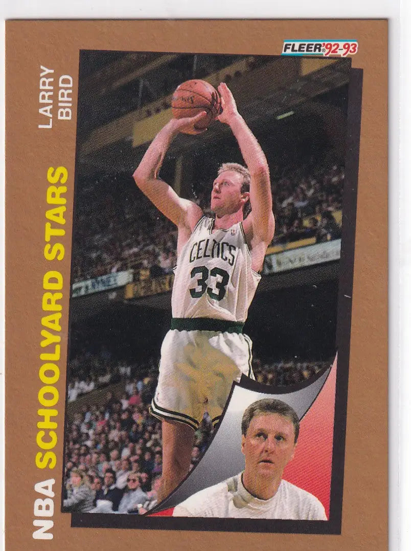 1992 FLEER #256 LARRY BIRD SCHOOLYARD STARS- BOSTON CELTICS - Basketball Card Single