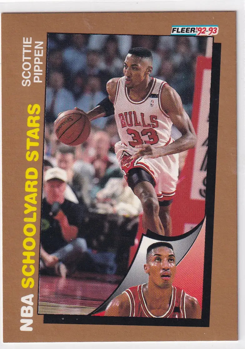 1992 FLEER #260 SCOTTIE PIPPEN SCHOOL YARD STARS- CHICAGO BULLS - Basketball Card Single