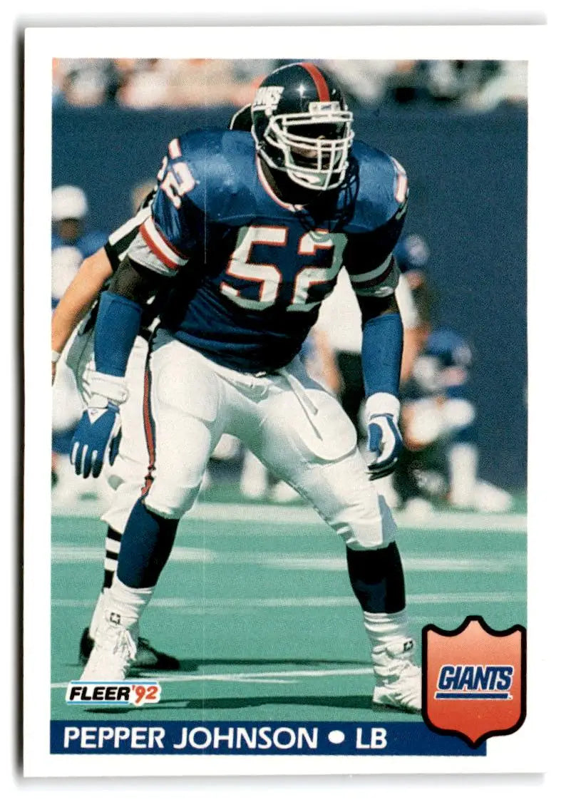 1992 Fleer #295 Pepper Johnson - Football Card Single