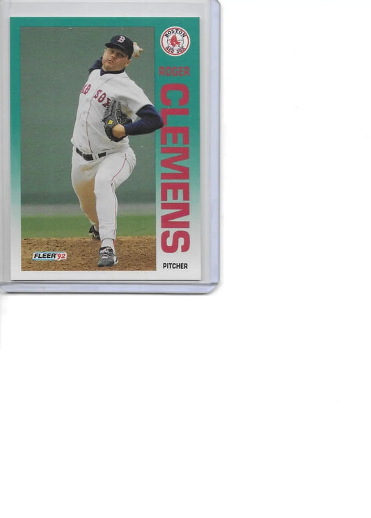1992 Fleer #37 Roger Clemens - Boston Red Sox Baseball Card (809) - Baseball Card Single