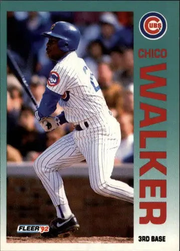 Chico Walker baseball card with original gloss from 1992 Fleer #395 NM-MT Cubs