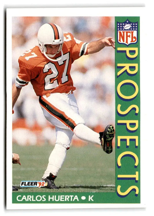1992 Fleer #439 Carlos Huerta - Football Card Single