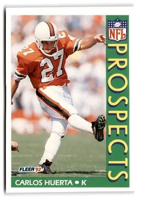 1992 Fleer #439 Carlos Huerta - Football Card Single