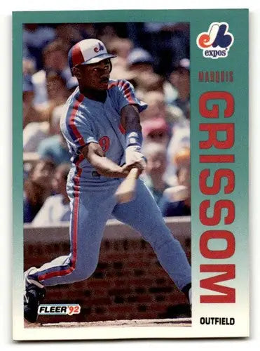 1992 Fleer #482 Marquis Grissom Montreal Expos Baseball Cards NM Nea ID:64351 - Baseball Card Single