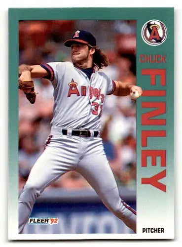 1992 Fleer #57 Chuck Finley California Angels Baseball Cards EX/NM ID:64409 - Baseball Card Single