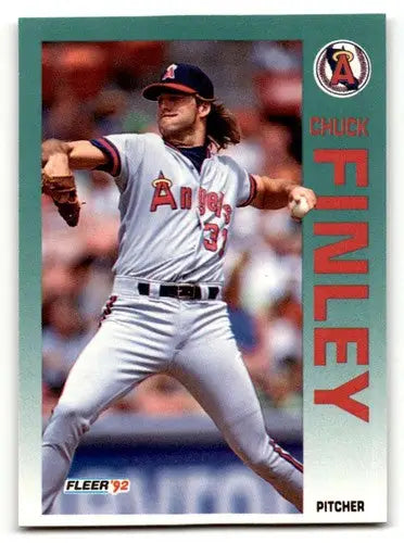 1992 Fleer #57 Chuck Finley California Angels Baseball Cards NM Near ID:64408 - Baseball Card Single