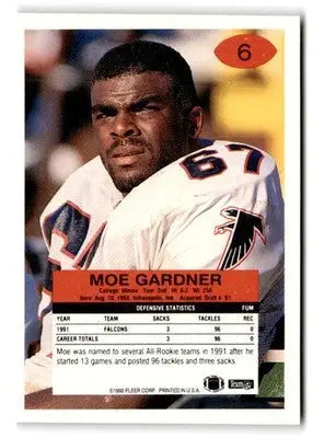 1992 Fleer #6 Moe Gardner - Football Card Single