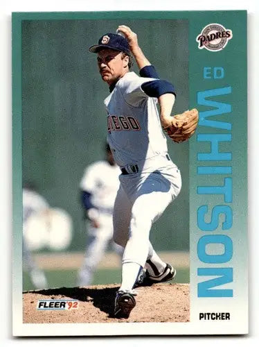 Ed Whitson San Diego Padres baseball card from 1992 Fleer series
