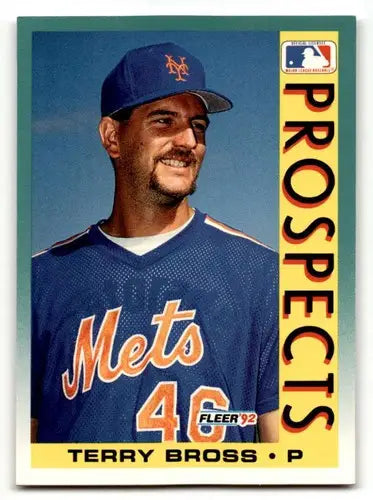 1992 Fleer #653 Terry Bross New York Mets Baseball Cards EX/NM ID:56084 - Baseball Card Single
