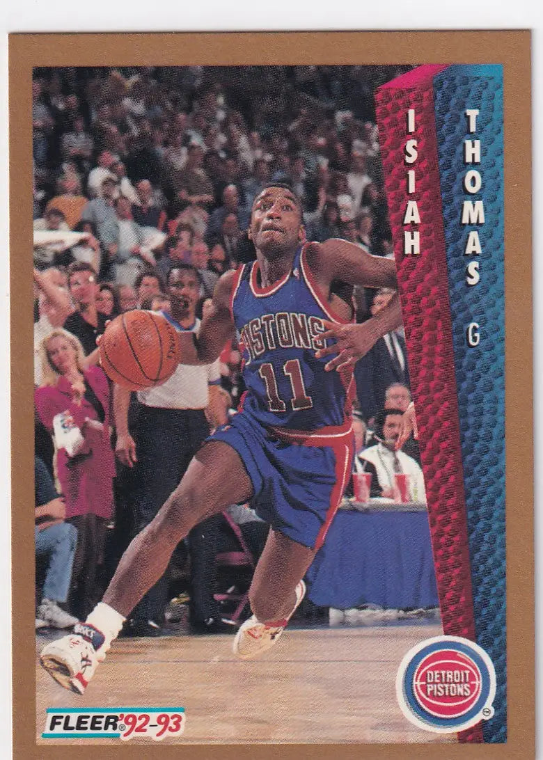 1992 FLEER #69 ISIAH THOMAS- DETROIT PISTONS - Basketball Card Single