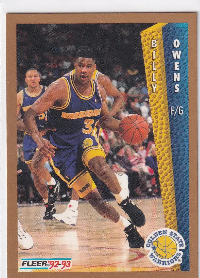 1992 FLEER #79 BILLY OWENS- GOLDEN STATE WARRIORS - Basketball Card Single