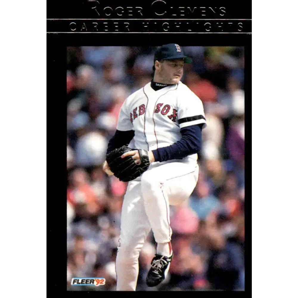 1992 Fleer #9 Roger Clemens EX/NM Boston Red Sox Baseball Card - Baseball Card Single