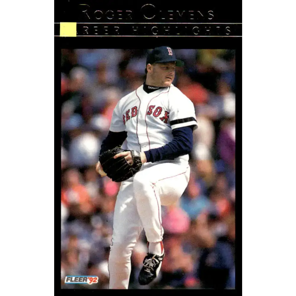 1992 Fleer #9 Roger Clemens EX/NM Boston Red Sox Baseball Card - Baseball Card Single