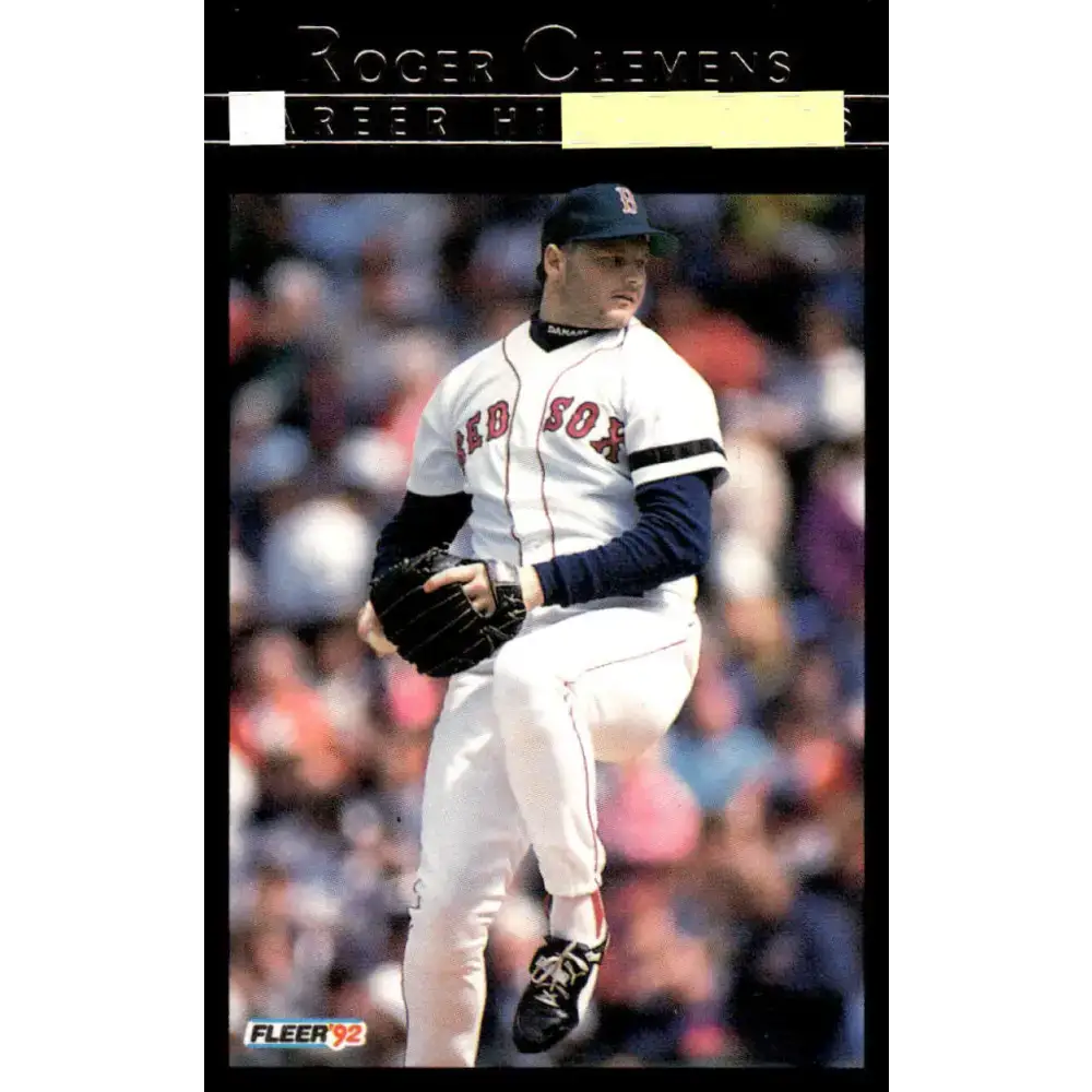 1992 Fleer #9 Roger Clemens EX/NM Boston Red Sox Baseball Card - Baseball Card Single