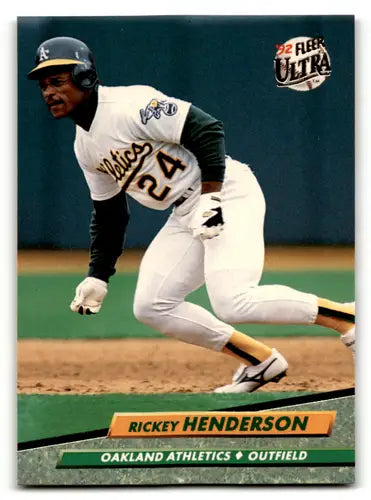 1992 Fleer Ultra #114 Rickey Henderson NM Near Mint Athletics ID:63354 - Baseball Card Single