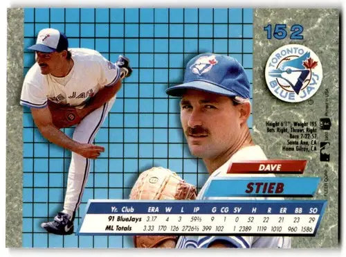 Original gloss Fleer Ultra Dave Stieb baseball card from 1992 Blue Jays collection