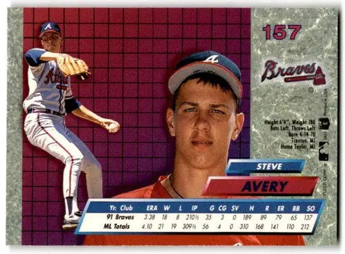 1992 Fleer Ultra #157 Steve Avery NM-MT Braves ID:43694 - Baseball Card Single