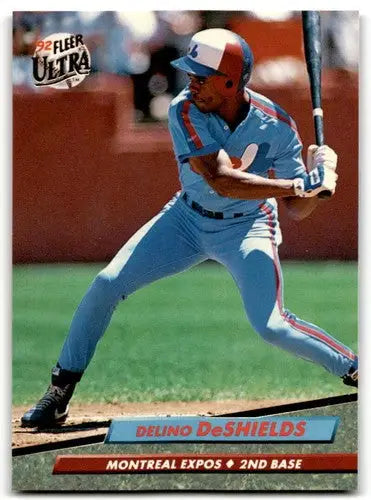 Original gloss Fleer Ultra Delino DeShields baseball card 1992 Expos NM-MT ID43688