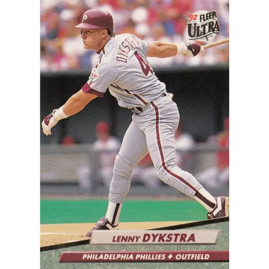 1992 Fleer Ultra #241 Lenny Dykstra NM-MT Philadelphia Phillies Baseball Card - Baseball Card Single