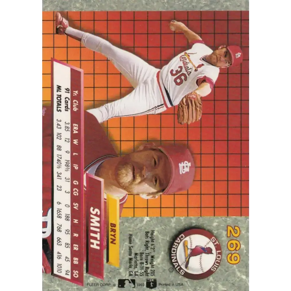 1992 Fleer Ultra #269 Bryn Smith NM-MT St. Louis Cardinals Baseball Card - Baseball Card Single