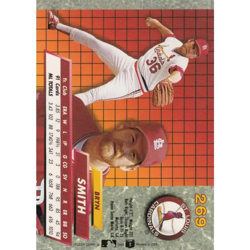 1992 Fleer Ultra #269 Bryn Smith NM-MT St. Louis Cardinals Baseball Card - Baseball Card Single