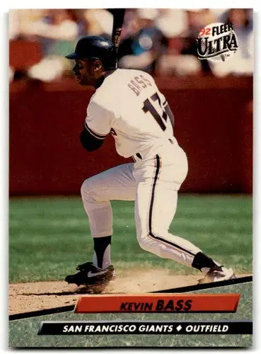 Original gloss Kevin Bass baseball card from Fleer Ultra 1992 Giants collection