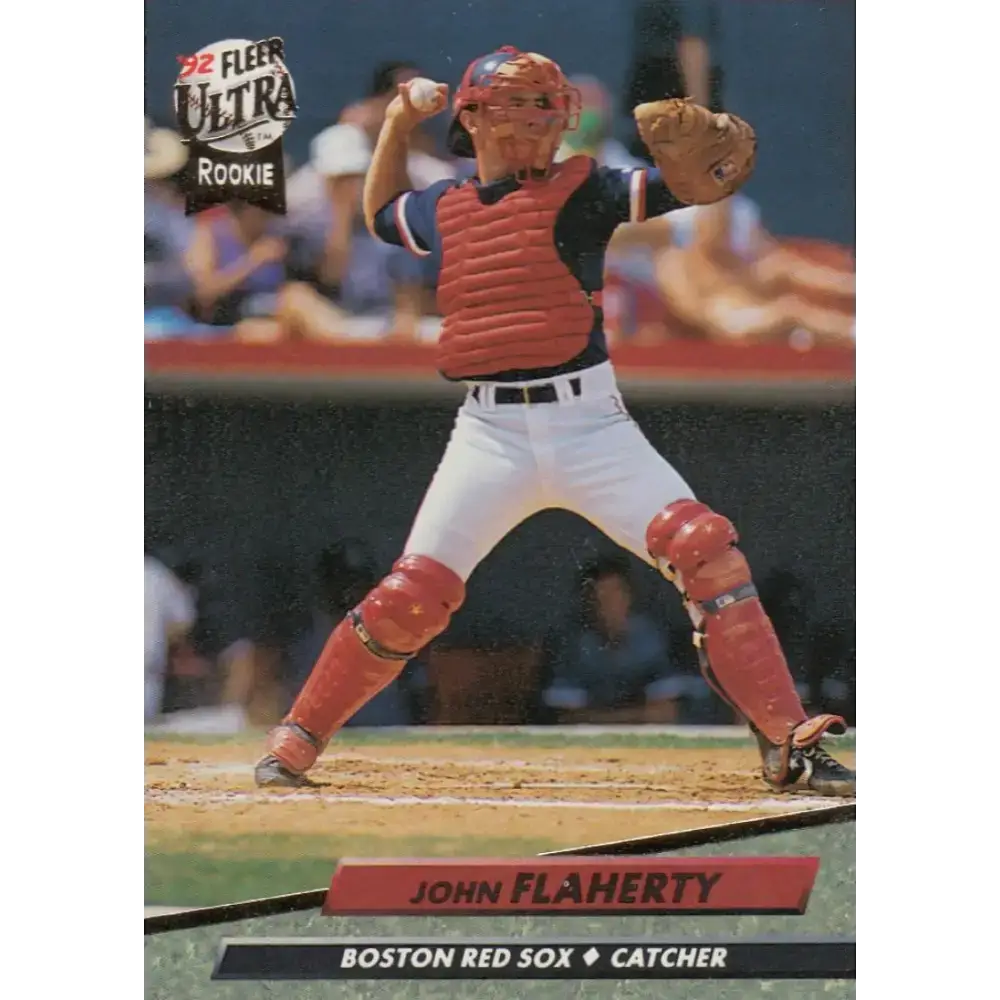 1992 Fleer Ultra #313 John Flaherty NM-MT RC Rookie Boston Red Sox Baseball Card - Baseball Card Single