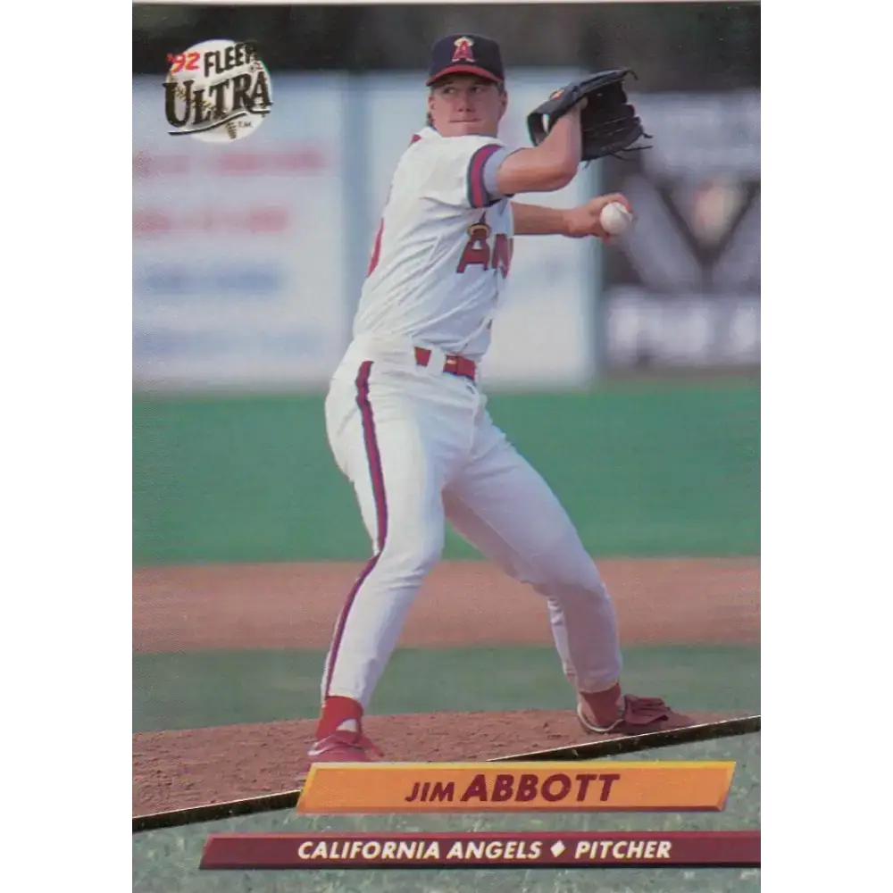 1992 Fleer Ultra #321 Jim Abbott NM-MT California Angels Baseball Card - Baseball Card Single