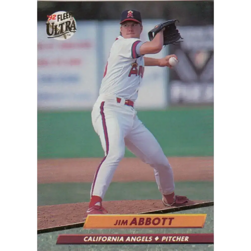 1992 Fleer Ultra #321 Jim Abbott NM-MT California Angels Baseball Card - Baseball Card Single