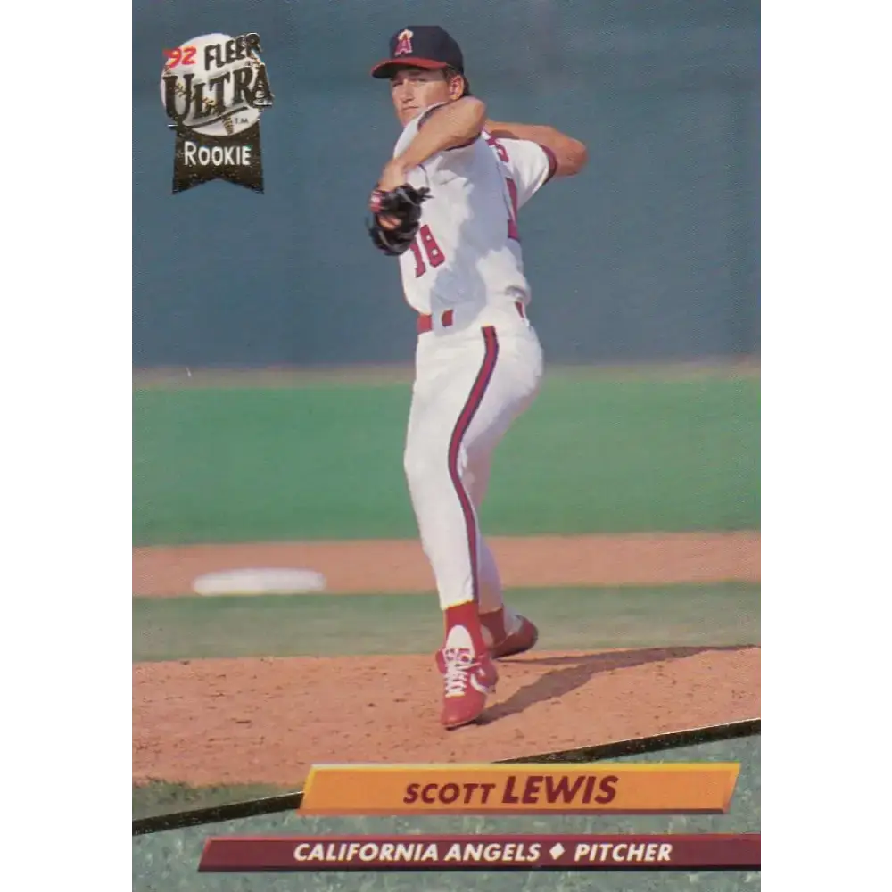 1992 Fleer Ultra #328 Scott Lewis NM-MT California Angels Baseball Card - Baseball Card Single