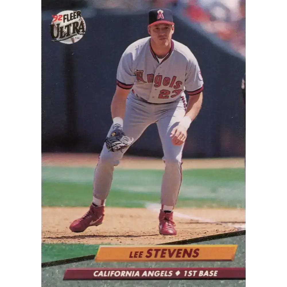 1992 Fleer Ultra #331 Lee Stevens NM-MT California Angels Baseball Card - Baseball Card Single