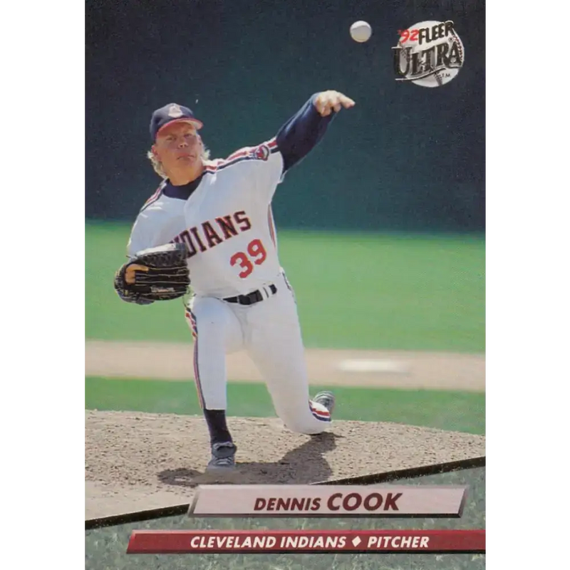 1992 Fleer Ultra #346 Dennis Cook NM-MT Cleveland Indians Baseball Card - Baseball Card Single