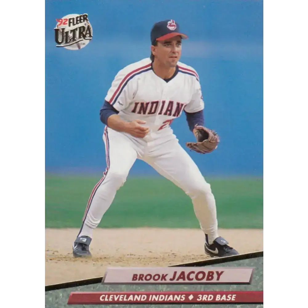 1992 Fleer Ultra #349 Brook Jacoby NM-MT Cleveland Indians Baseball Card - Baseball Card Single