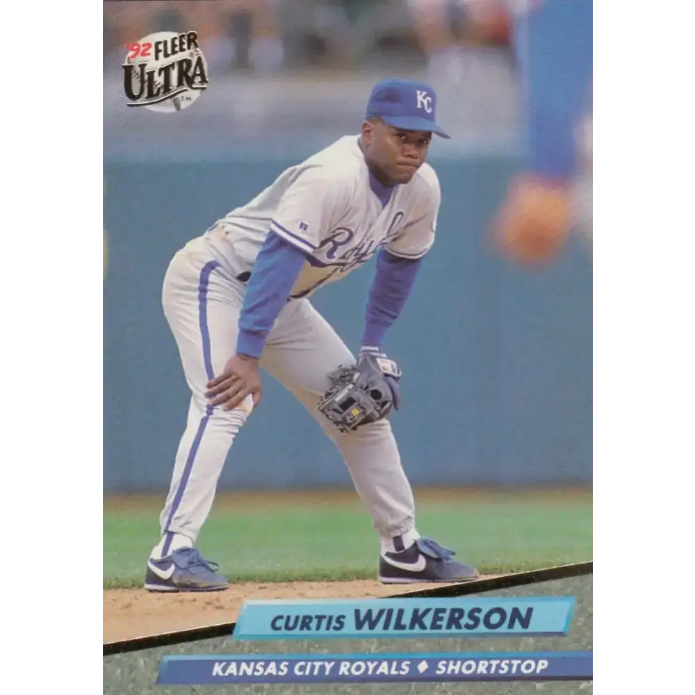 1992 Fleer Ultra #377 Curtis Wilkerson NM-MT Kansas City Royals Baseball Card - Baseball Card Single