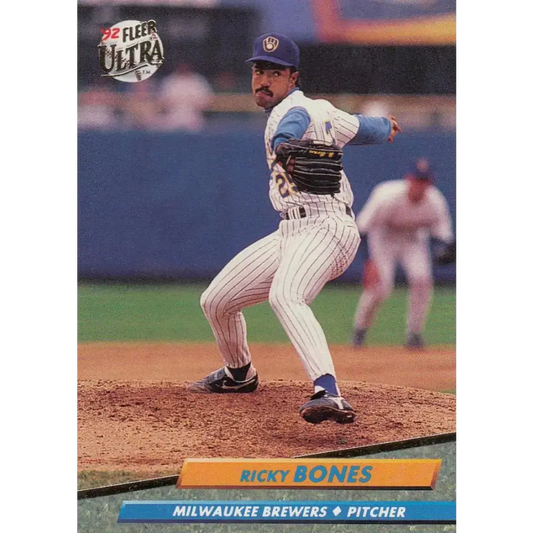 1992 Fleer Ultra #378 Ricky Bones NM-MT Milwaukee Brewers Baseball Card - Baseball Card Single