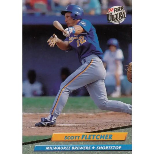 1992 Fleer Ultra #381 Scott Fletcher NM-MT Milwaukee Brewers Baseball Card - Baseball Card Single