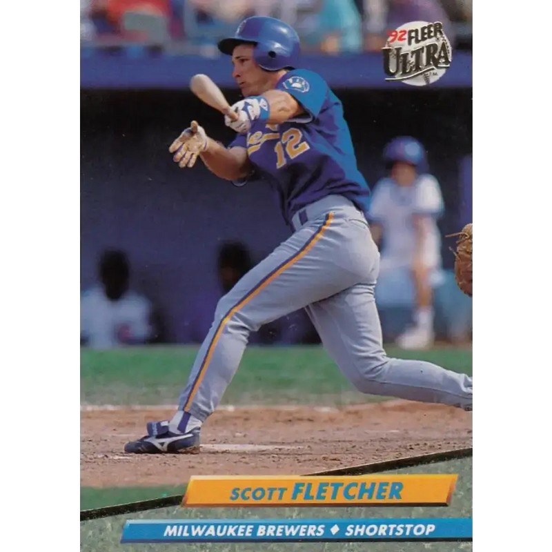 1992 Fleer Ultra #381 Scott Fletcher NM-MT Milwaukee Brewers Baseball Card - Baseball Card Single