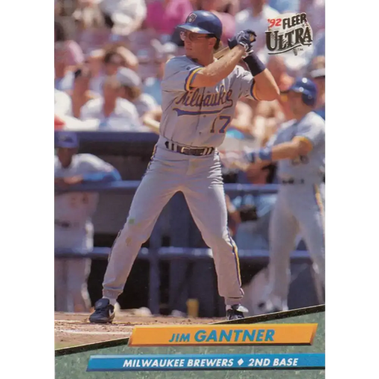 1992 Fleer Ultra #382 Jim Gantner NM-MT Milwaukee Brewers Baseball Card - Baseball Card Single